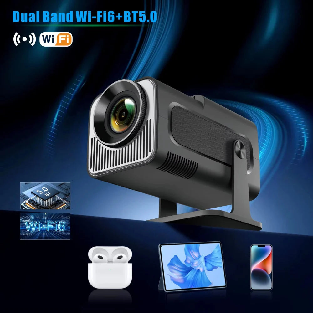 4K Projector For Home Theater Office 180 Degree Rotatable
