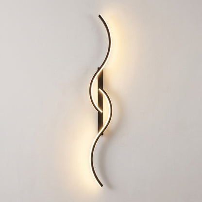 Modern Wave LED Wall Sconce Light – Indoor Living Room Wall Light