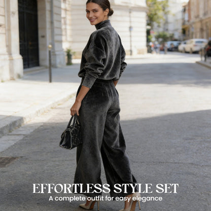 Complete Women's Sweater & Pants 2 Piece Set - Elegant Coordinated Set